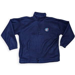 Vintage Toronto Blue  Jays 90s 1/4 Zip Fleece Sweatshirt Navy L Unisex Men MLB